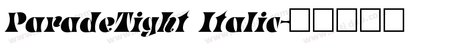 ParadeTight Italic字体转换